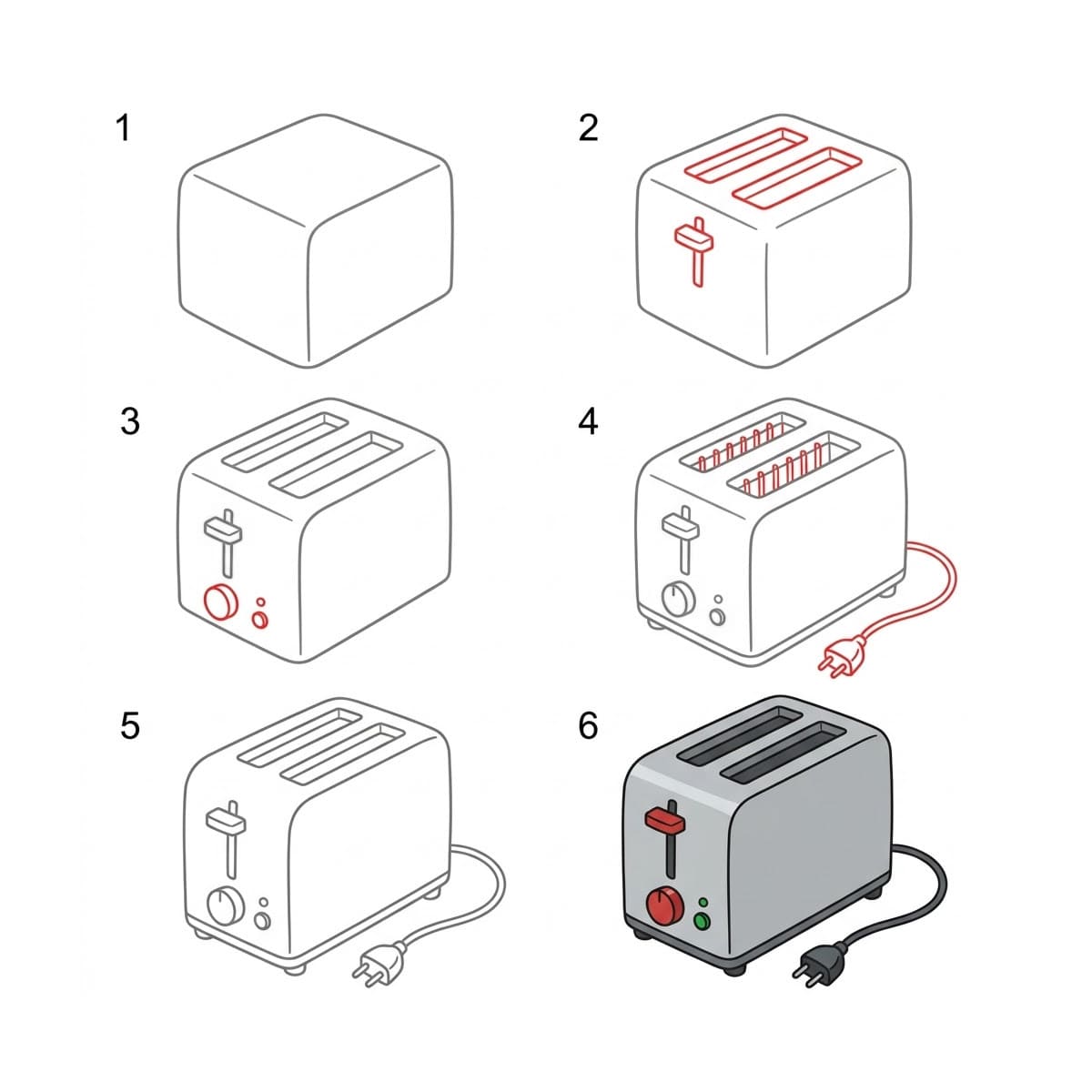 Modern Toaster Drawing Ideas