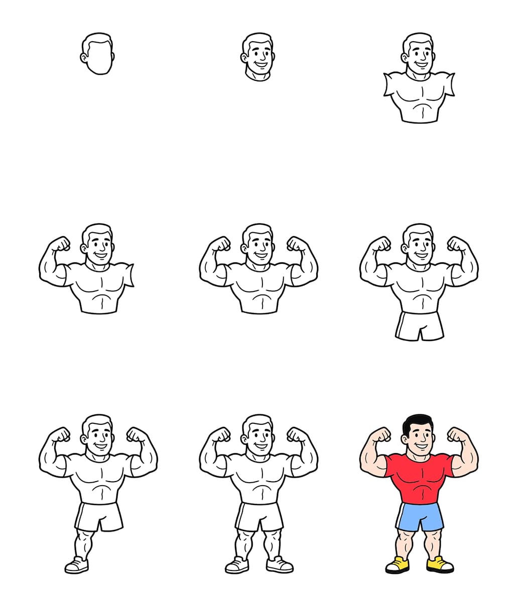 Muscular man Drawing Ideas