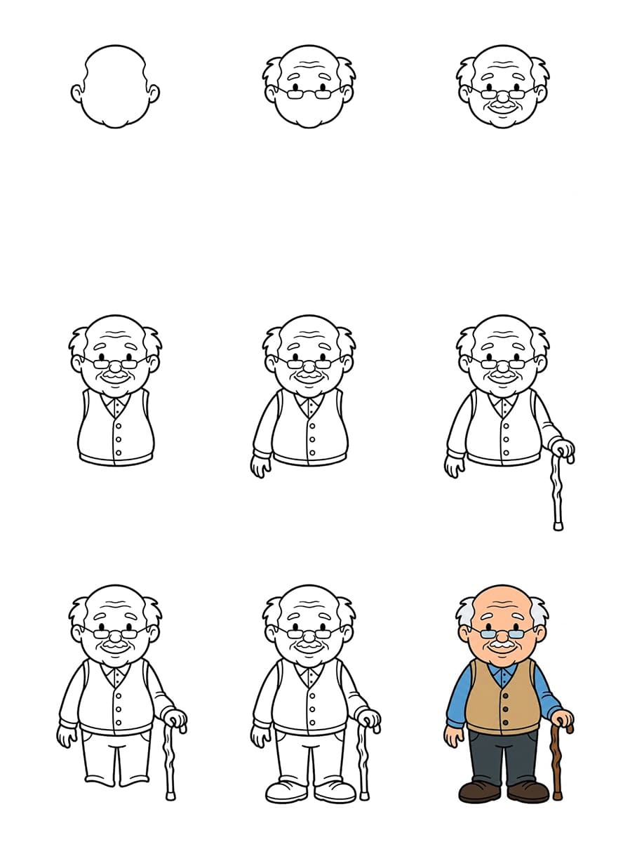 Old man Drawing Ideas