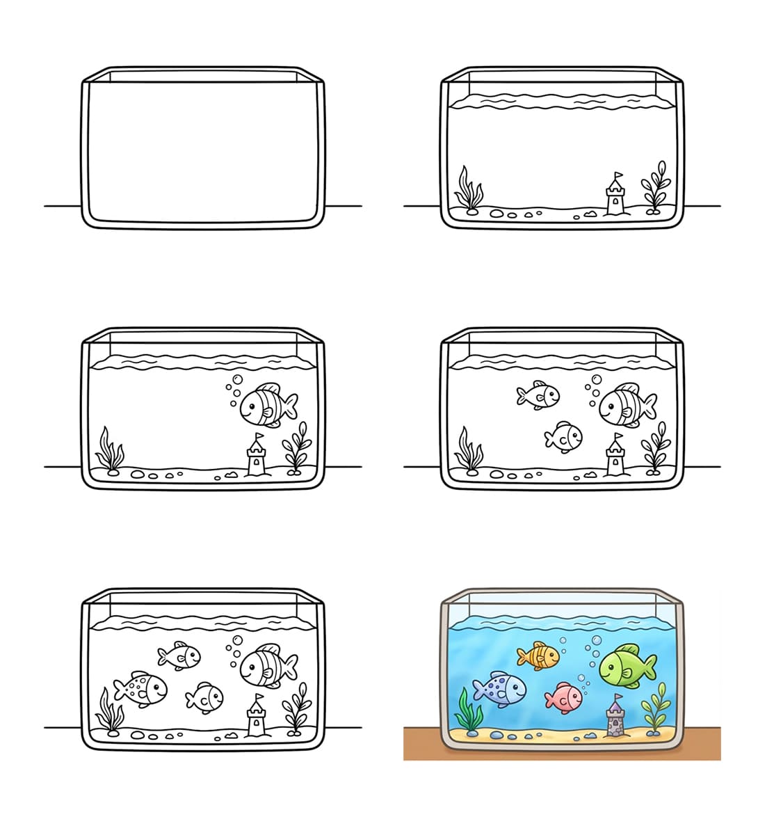 Playful Aquarium Drawing Ideas