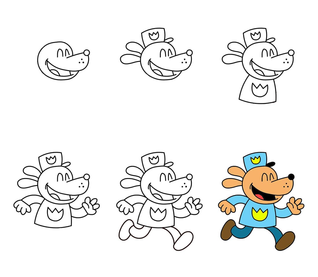 Playful Dog Man Drawing Ideas