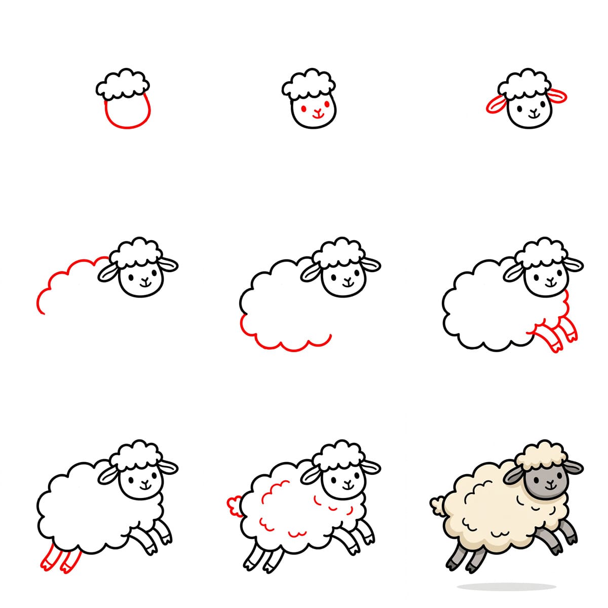 Playful Lamb Drawing Ideas