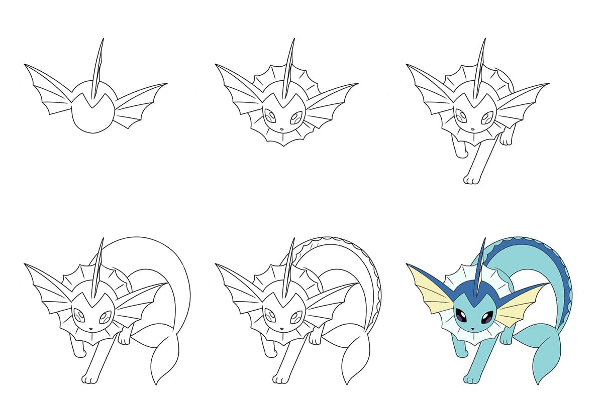 Vaporeon Drawing Ideas
