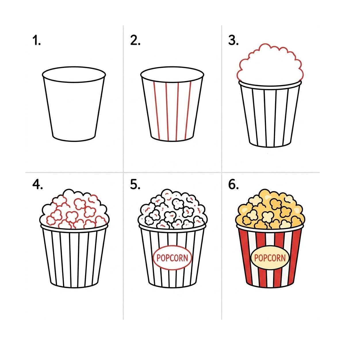 Popcorn Drawing Ideas