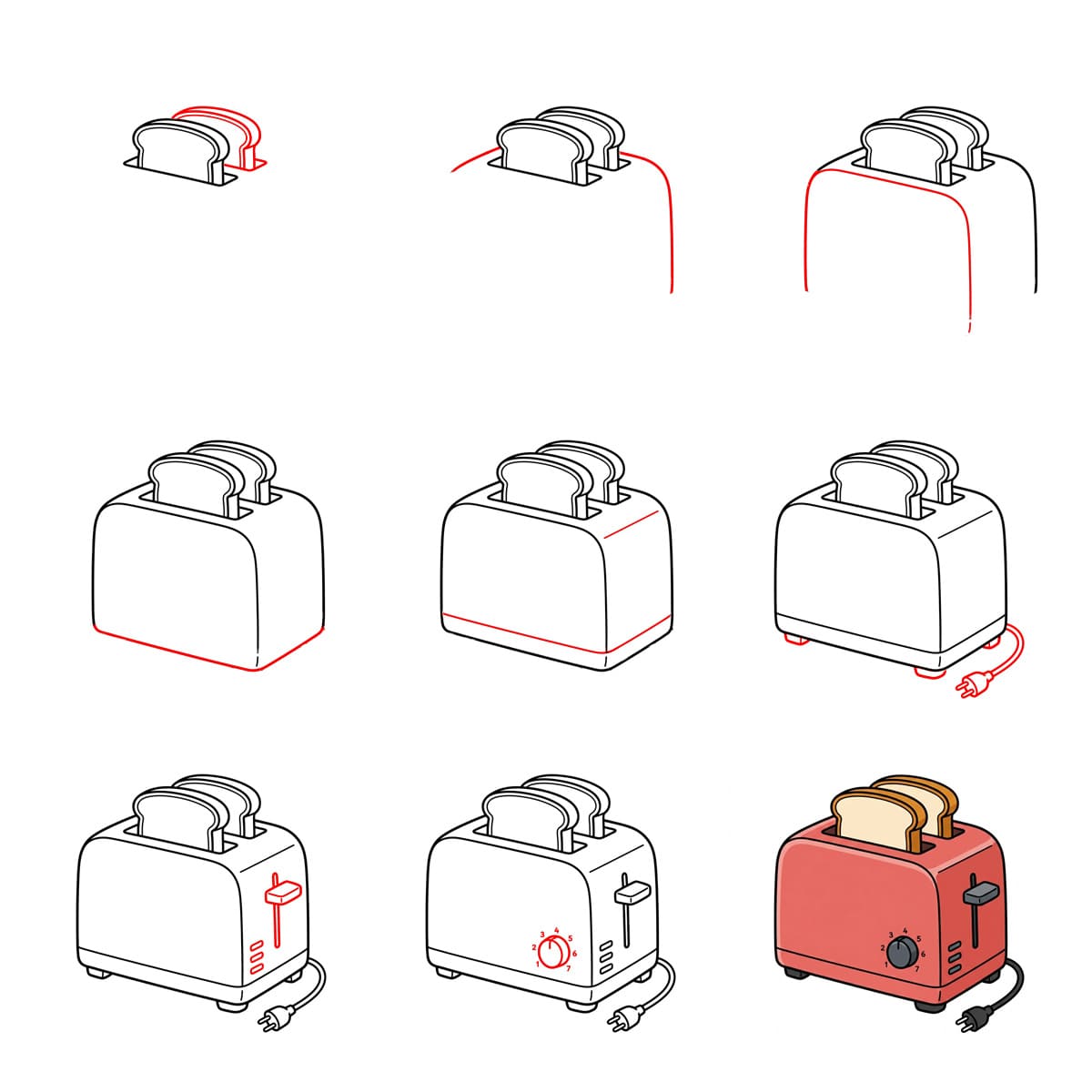 Red Toaster Drawing Ideas