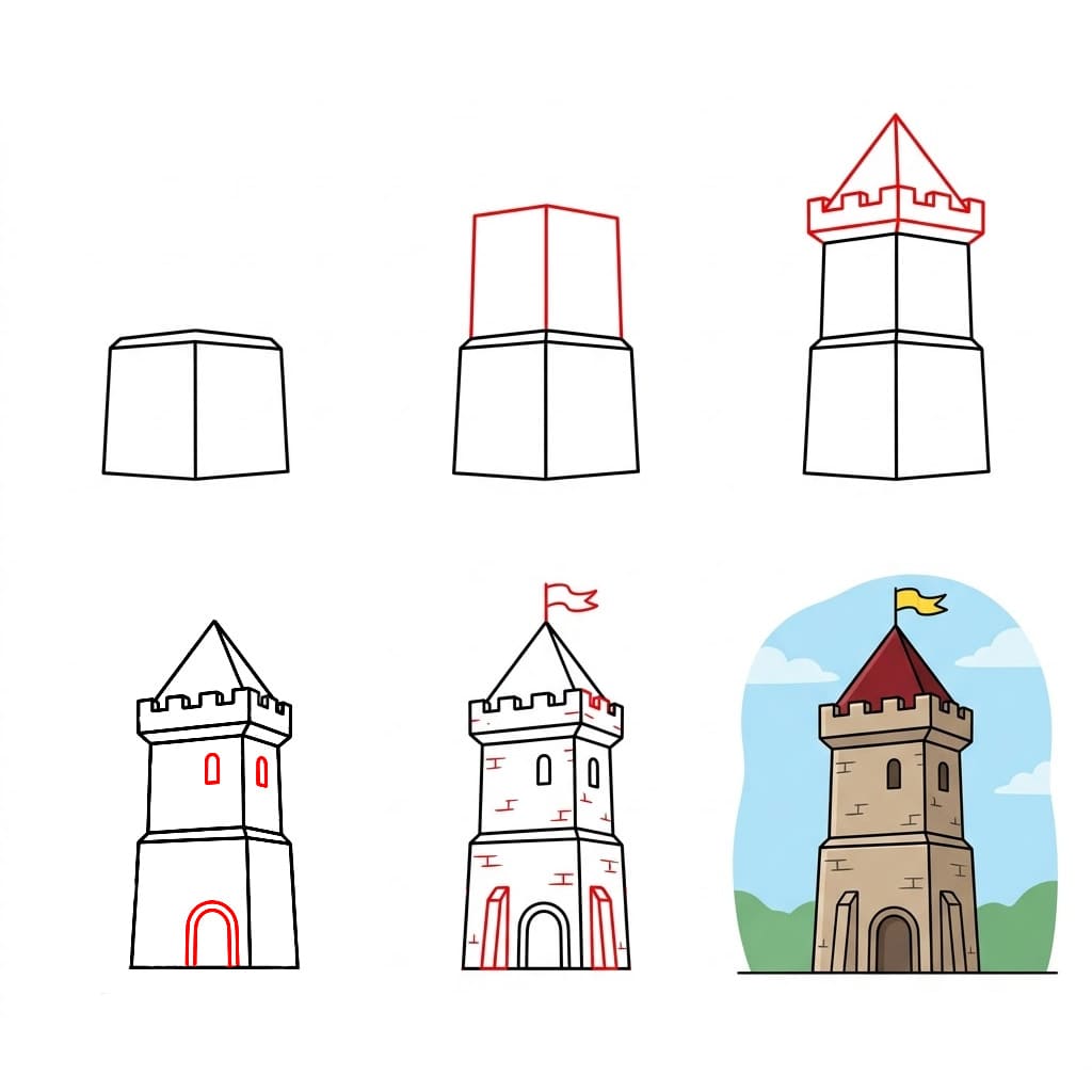 Roundhouse tower Drawing Ideas