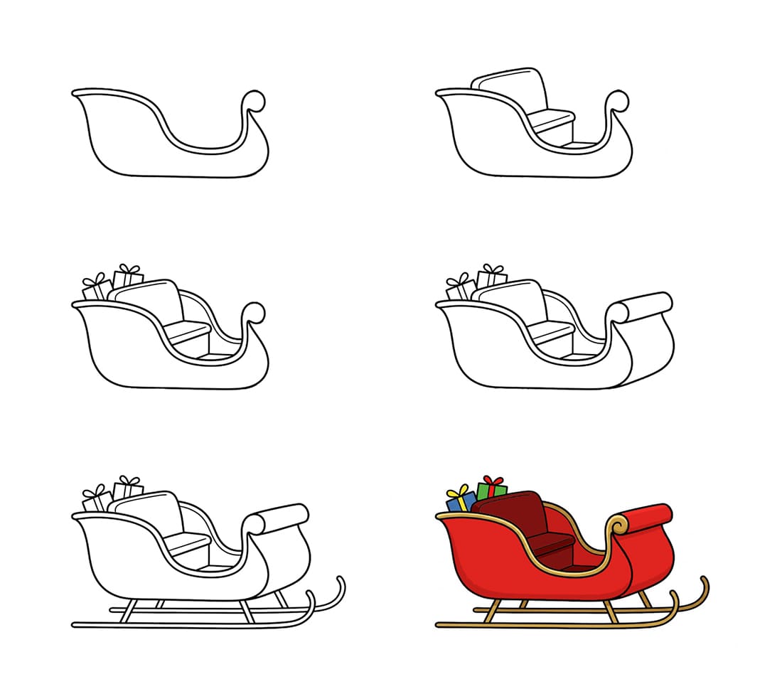 Sleigh Drawing Ideas