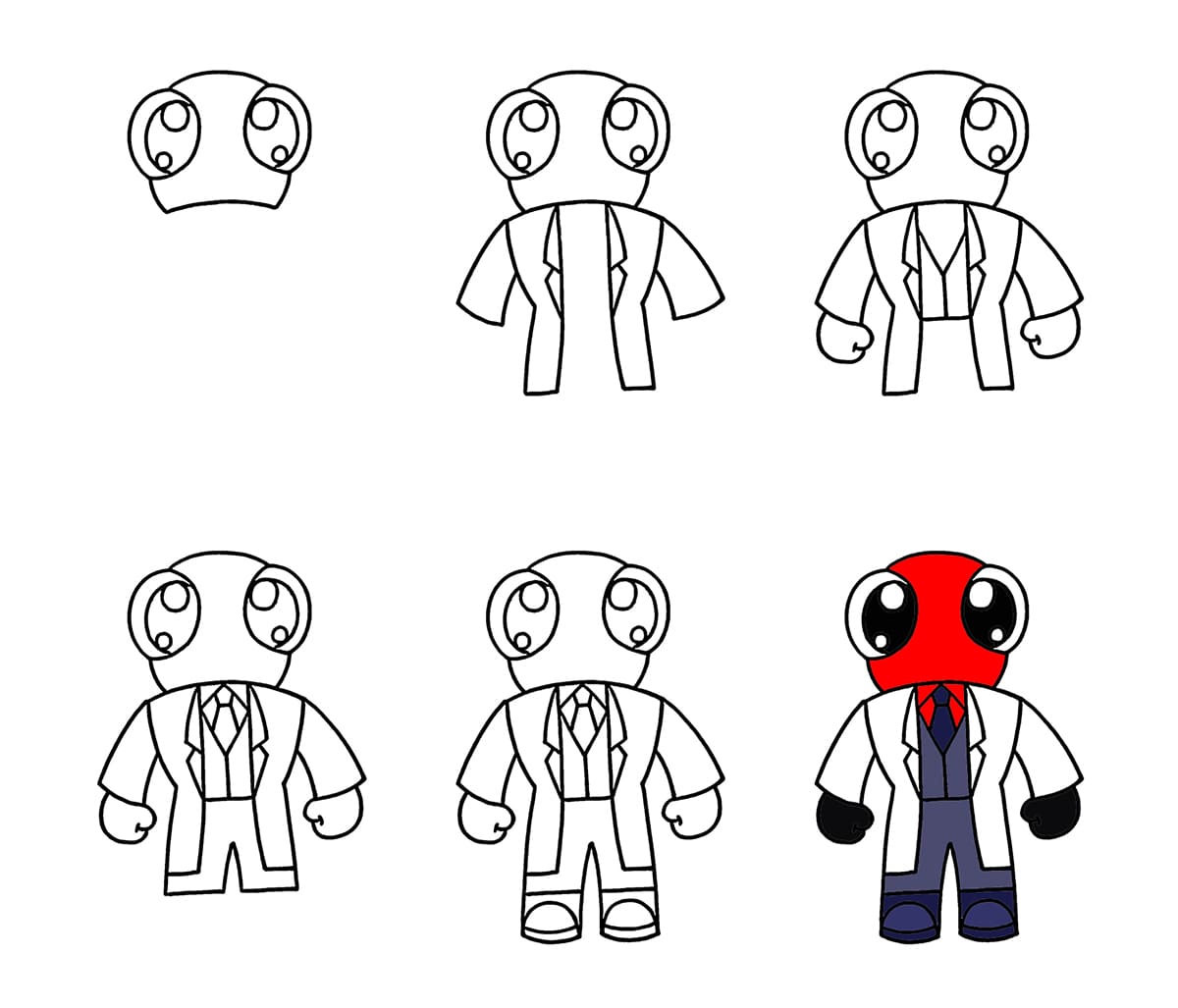 Scientist Red Drawing Ideas