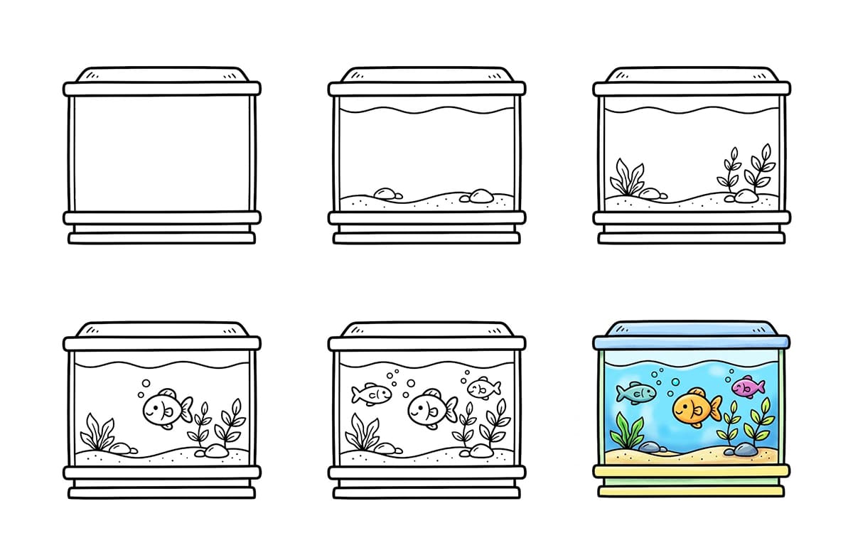 Simple Aquarium Drawing Ideas