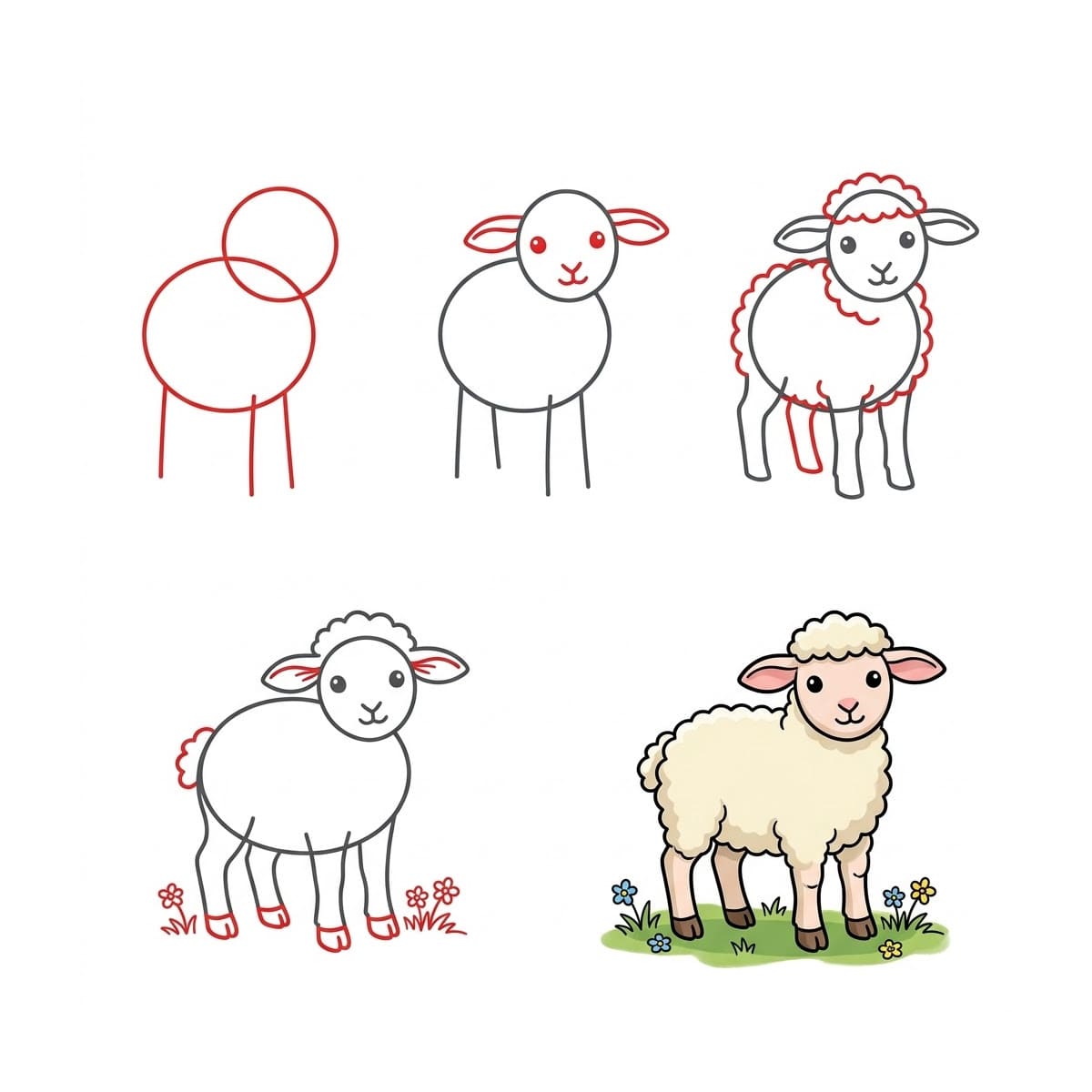 Small Lamb Drawing Ideas