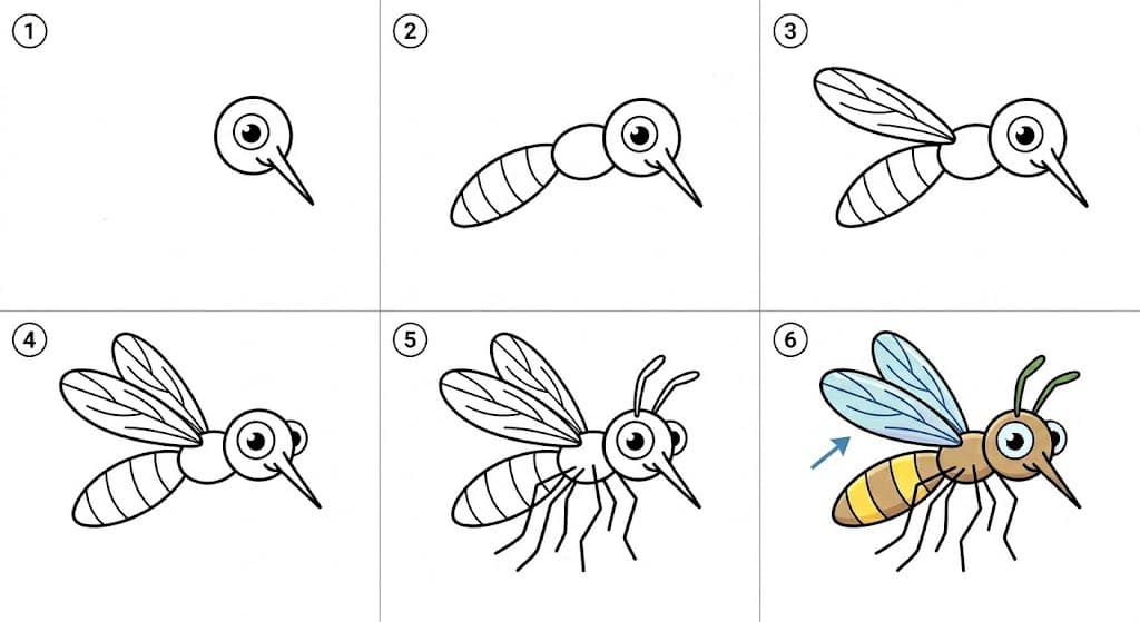 Small mosquito Drawing Ideas