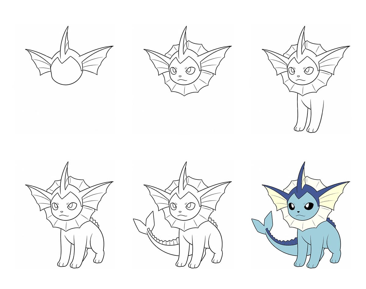 Vaporeon Eevee Evolution Drawing Ideas