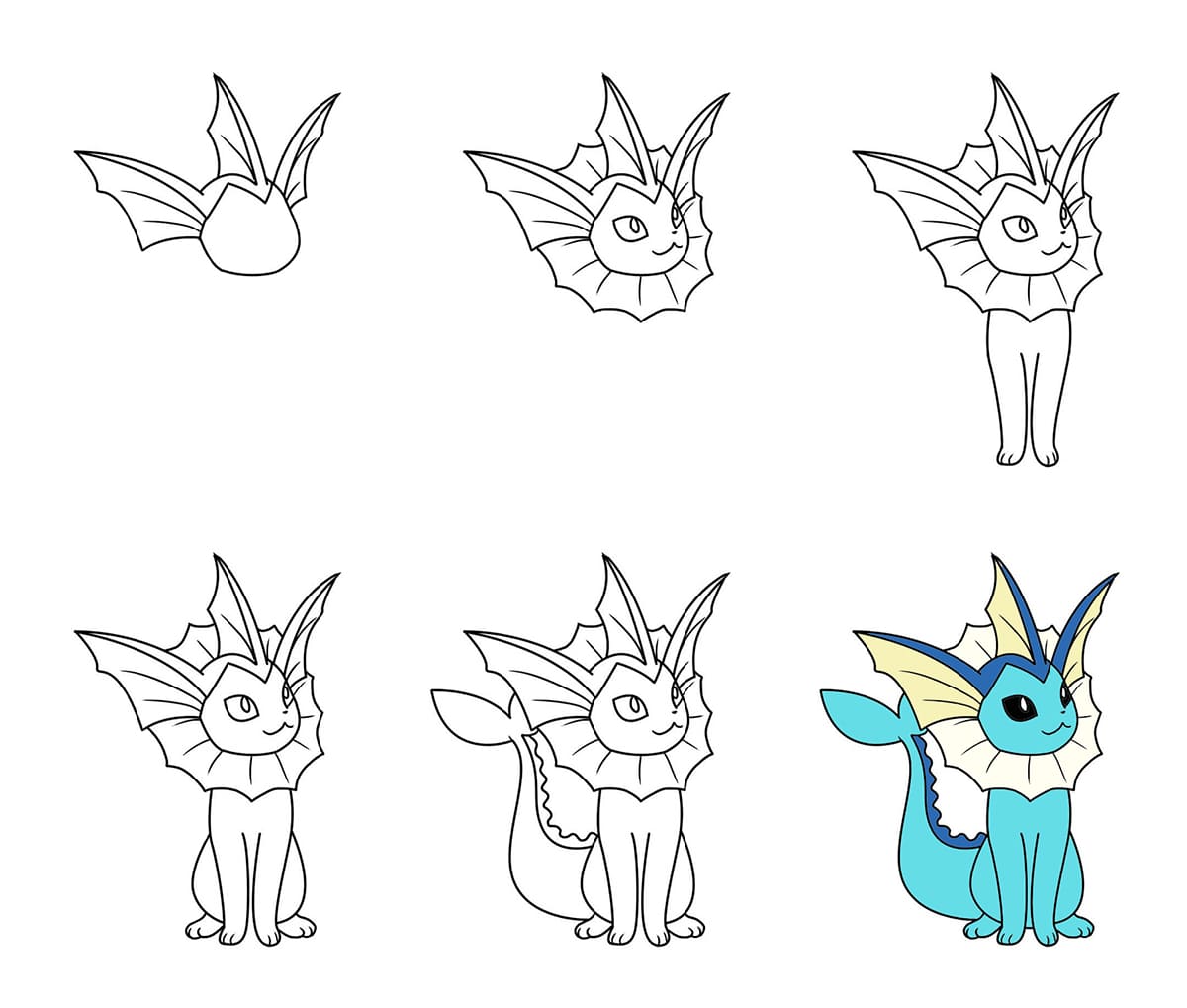 Vaporeon Pokemon Drawing Ideas