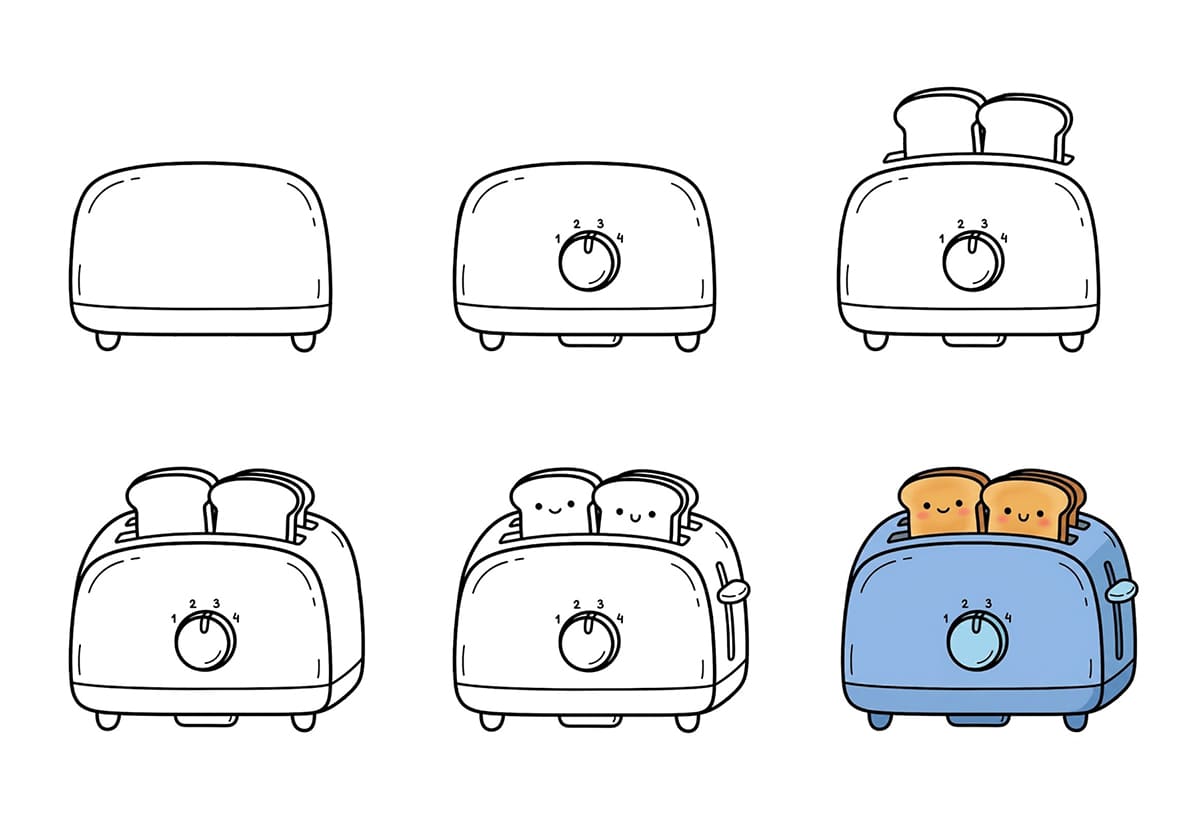 Vintage Toaster Drawing Ideas