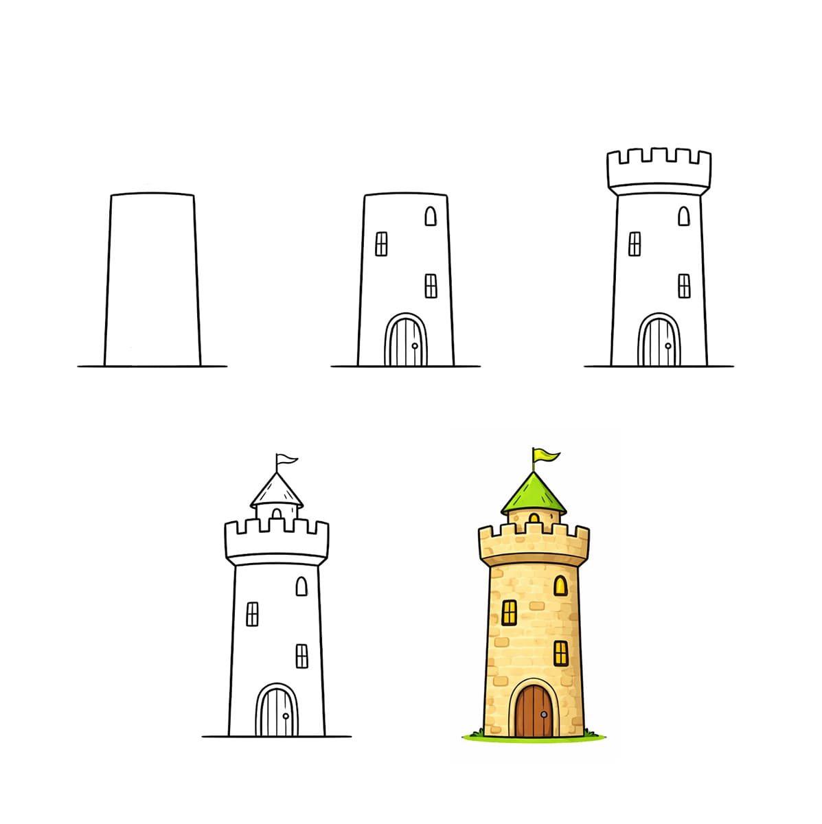 Wall tower Drawing Ideas