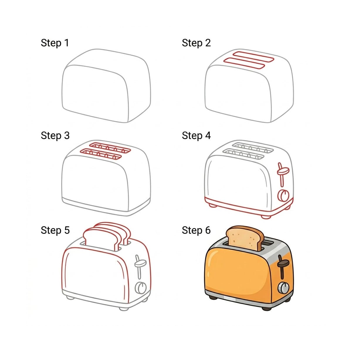 Yellow Toaster Drawing Ideas