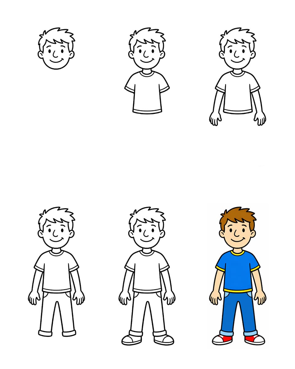 Young man Drawing Ideas