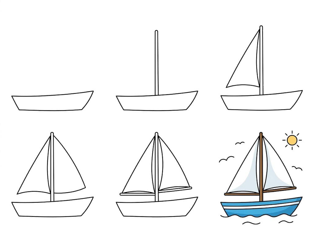 A basic sailboat Drawing Ideas