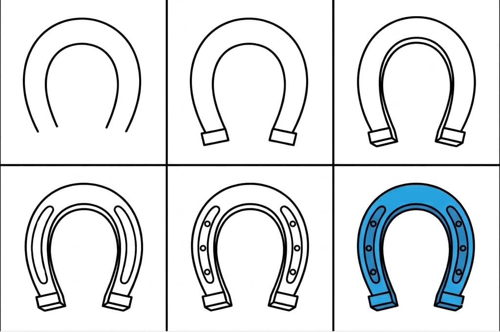 A horseshoe Drawing Ideas