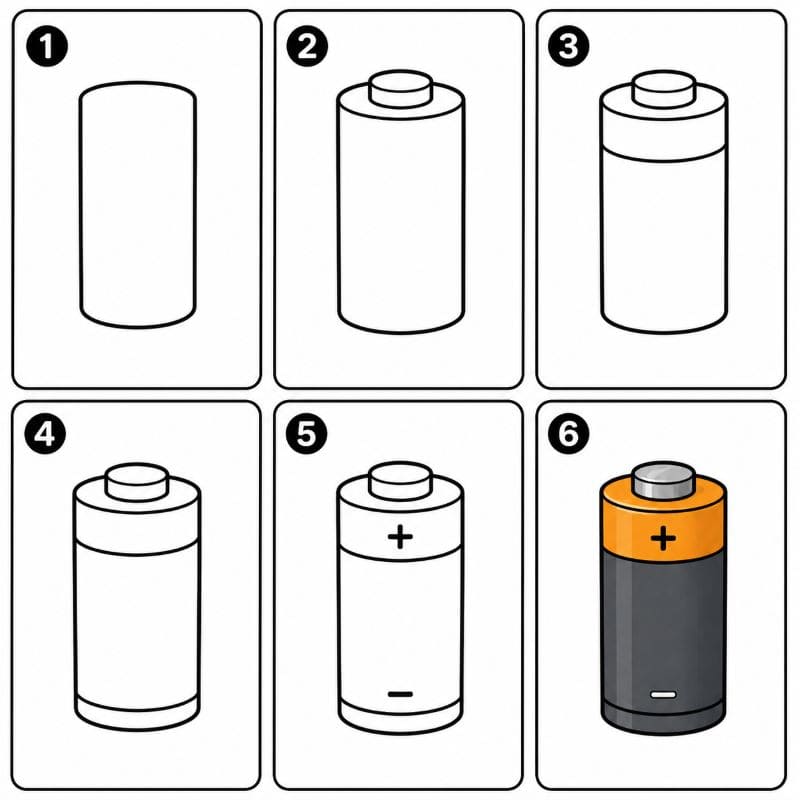 AA Battery Drawing Ideas
