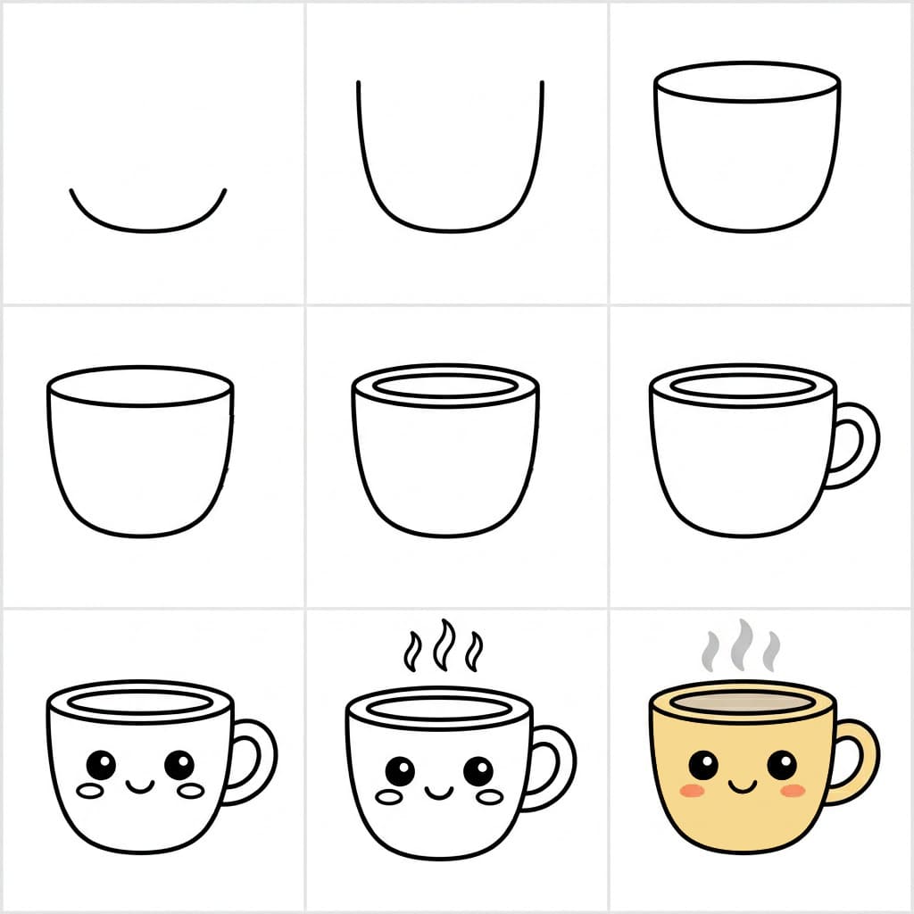 Adorable teacup Drawing Ideas