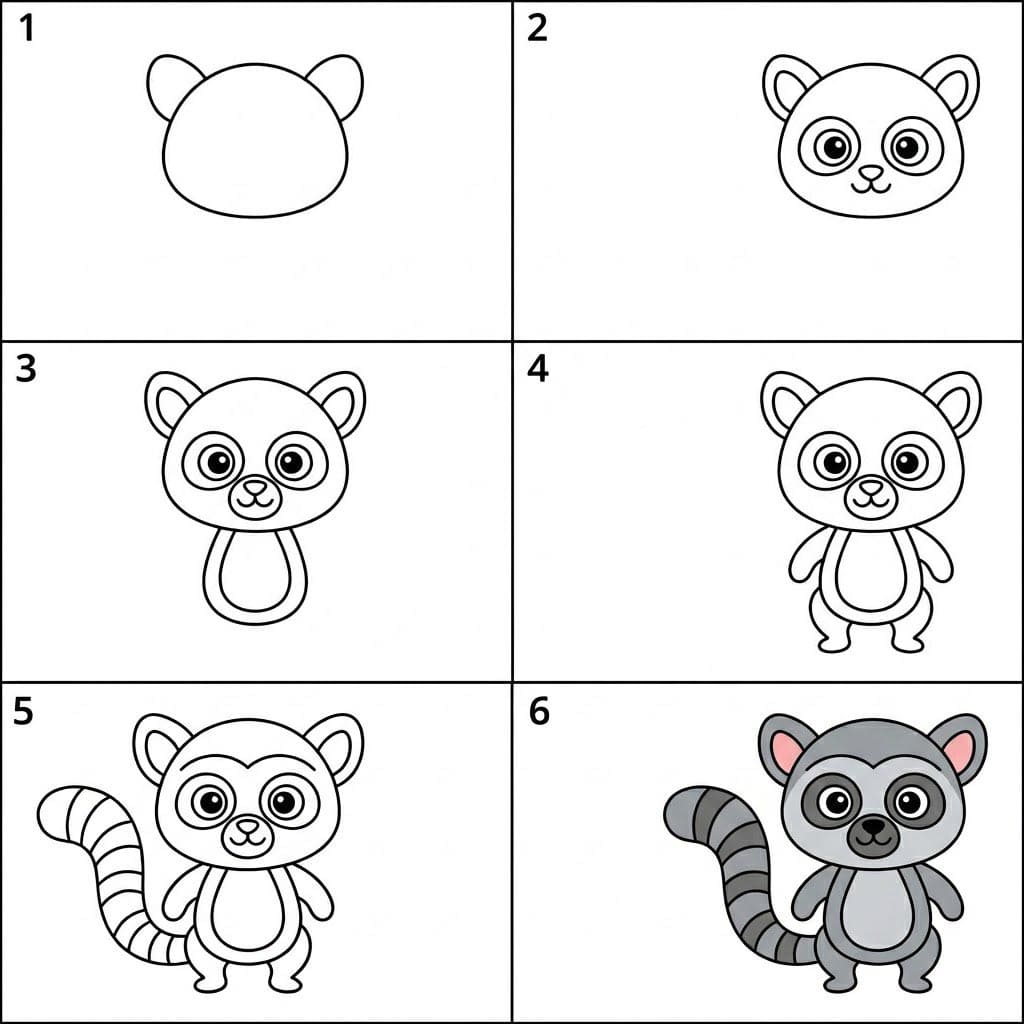 Baby lemur Drawing Ideas