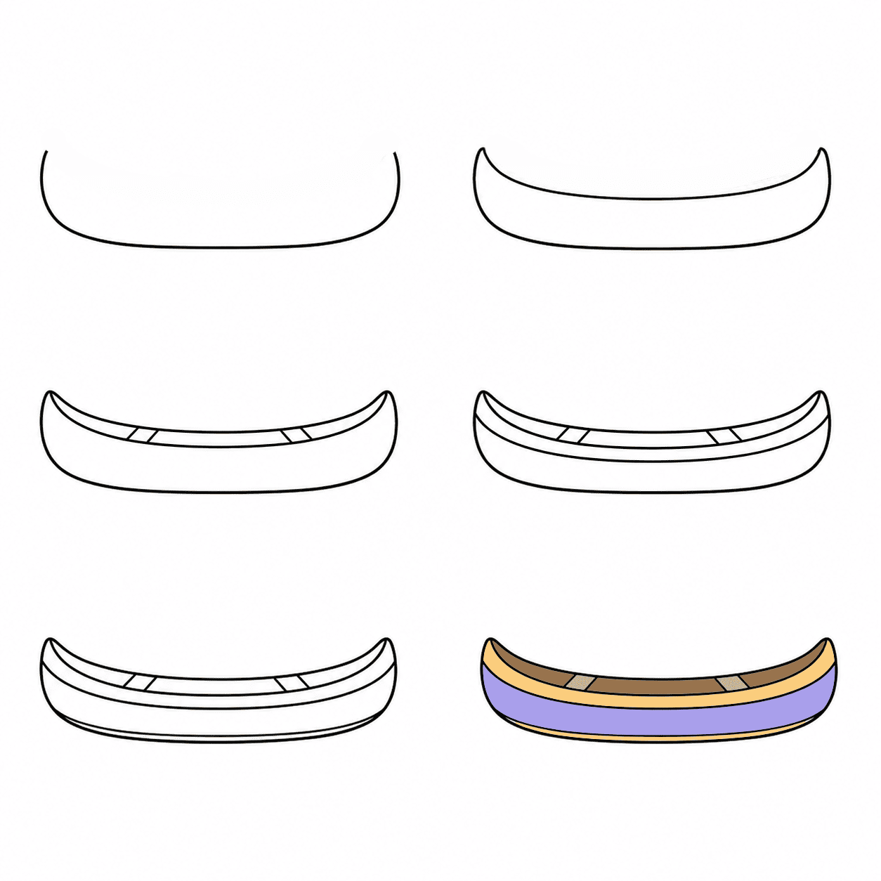 Basic canoe Drawing Ideas