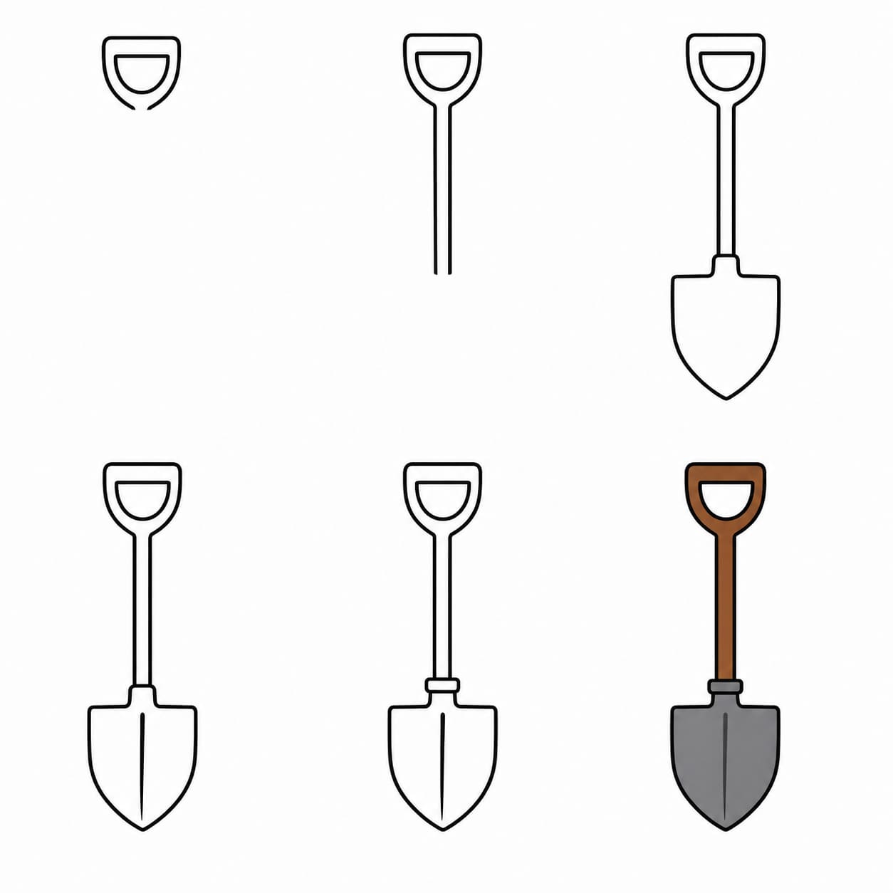 Basic shovel Drawing Ideas