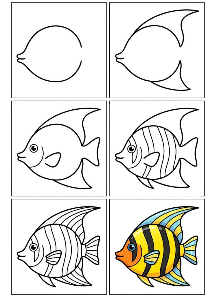 Angelfish Drawing Ideas