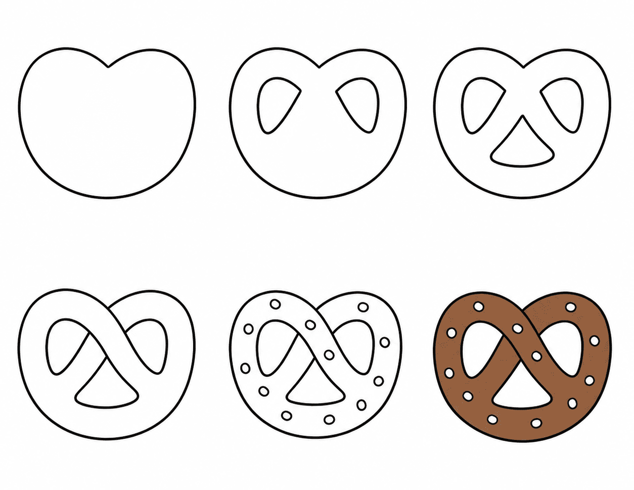Brown pretzel Drawing Ideas