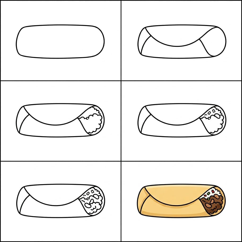 Burrito food Drawing Ideas
