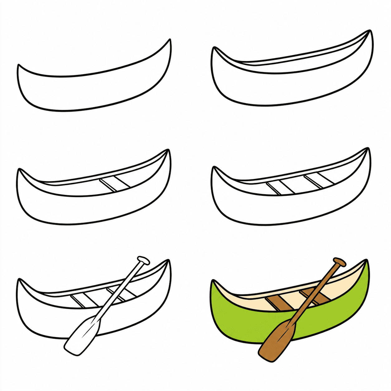 Camping canoe Drawing Ideas