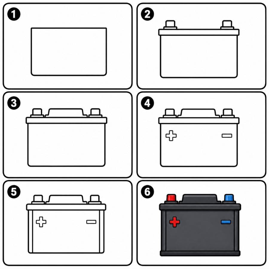 Car Battery Drawing Ideas
