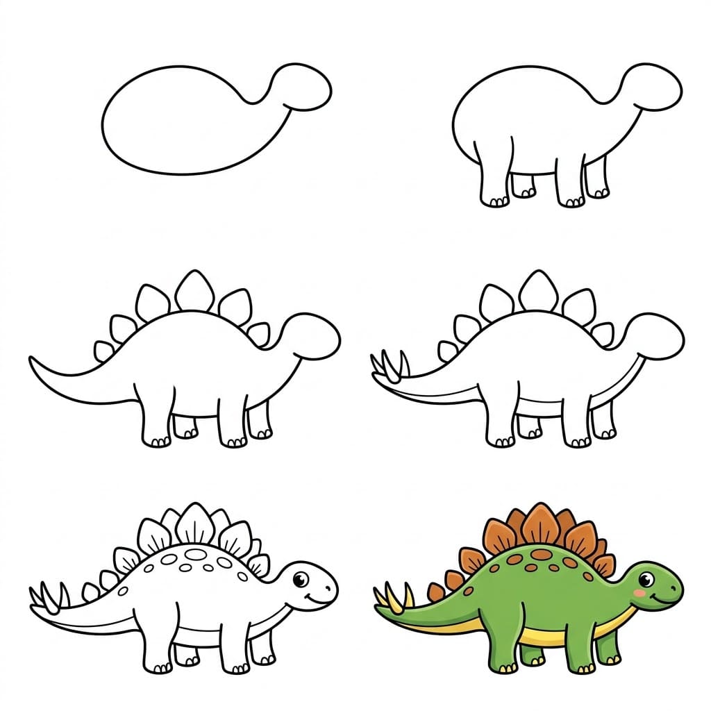 Stegosaurus Drawing Ideas