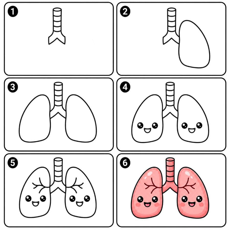 Lungs Drawing Ideas