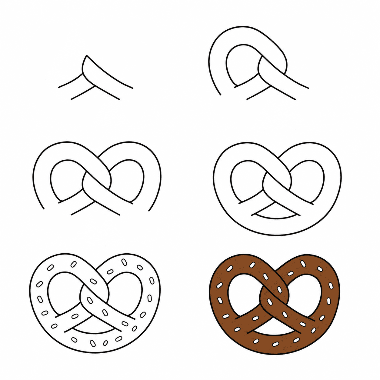 Chocolate pretzel Drawing Ideas