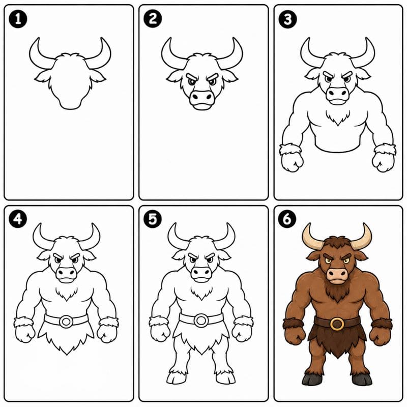 Classic Minotaur Drawing Ideas