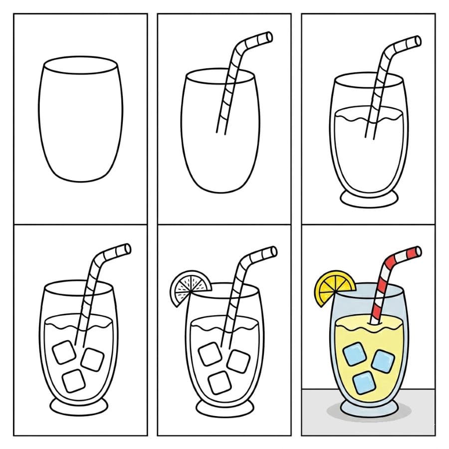 Cold Lemonade Drawing Ideas