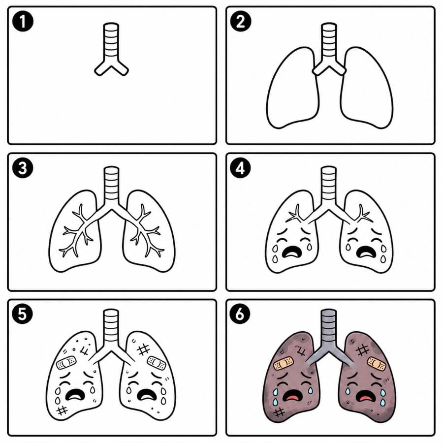 Crying Lungs Drawing Ideas