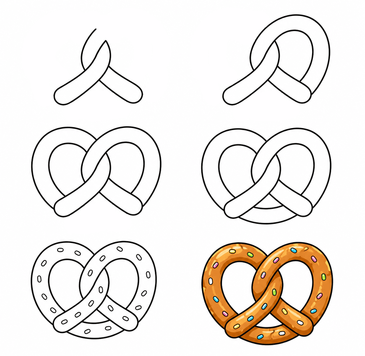 Pretzel Drawing Ideas