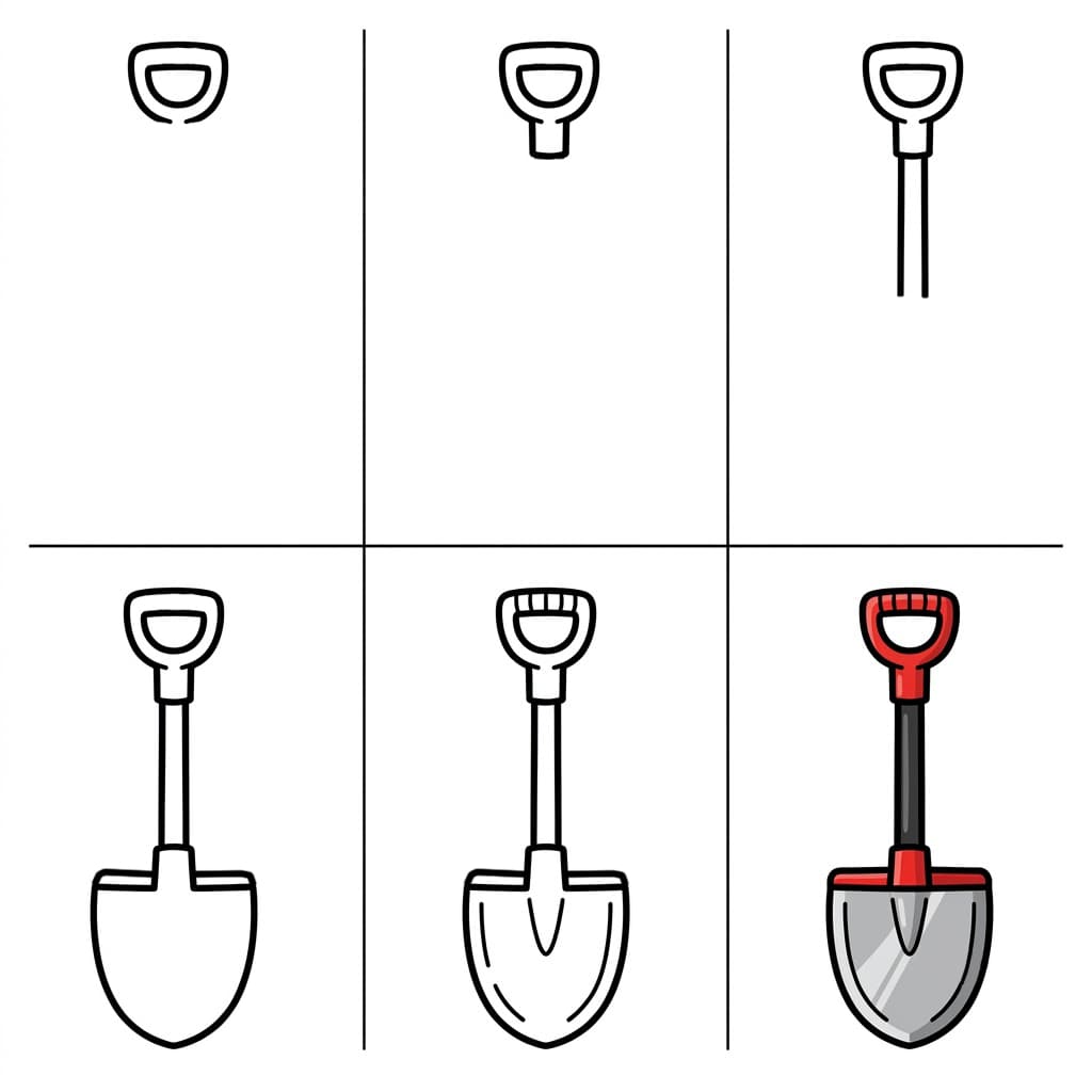 Digging shovel Drawing Ideas