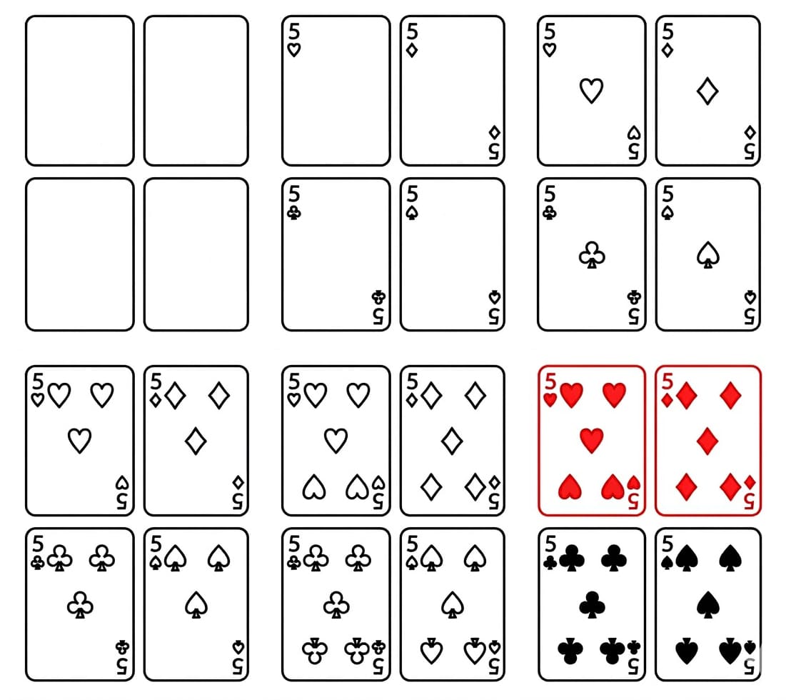 Four Fives Drawing Ideas