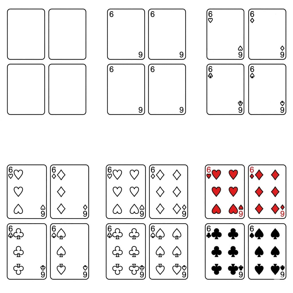 Four Sixes Drawing Ideas