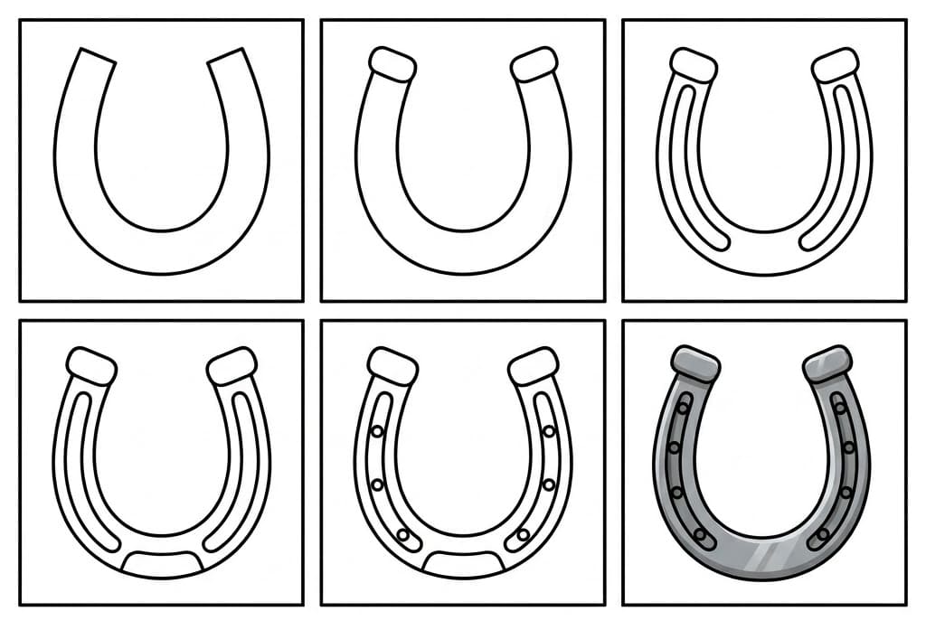 Iron Horseshoe Drawing Ideas
