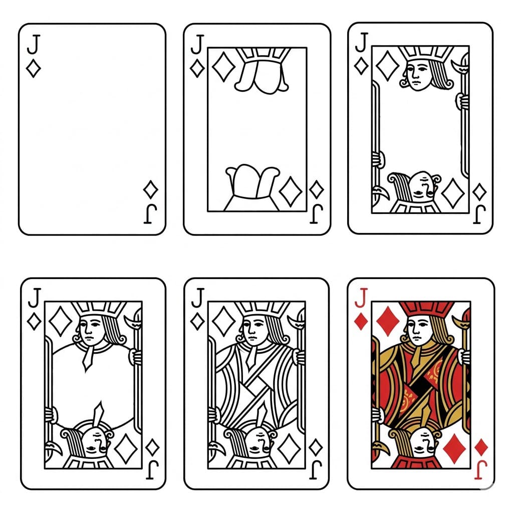 Jack of Diamonds Drawing Ideas