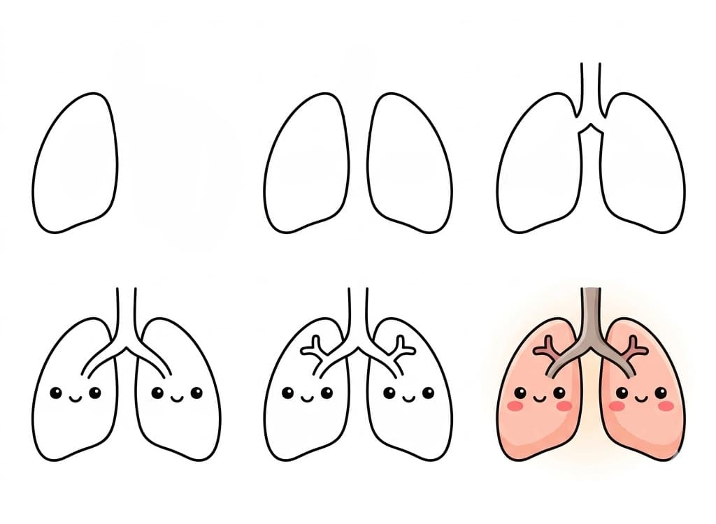Kawaii Lungs Drawing Ideas
