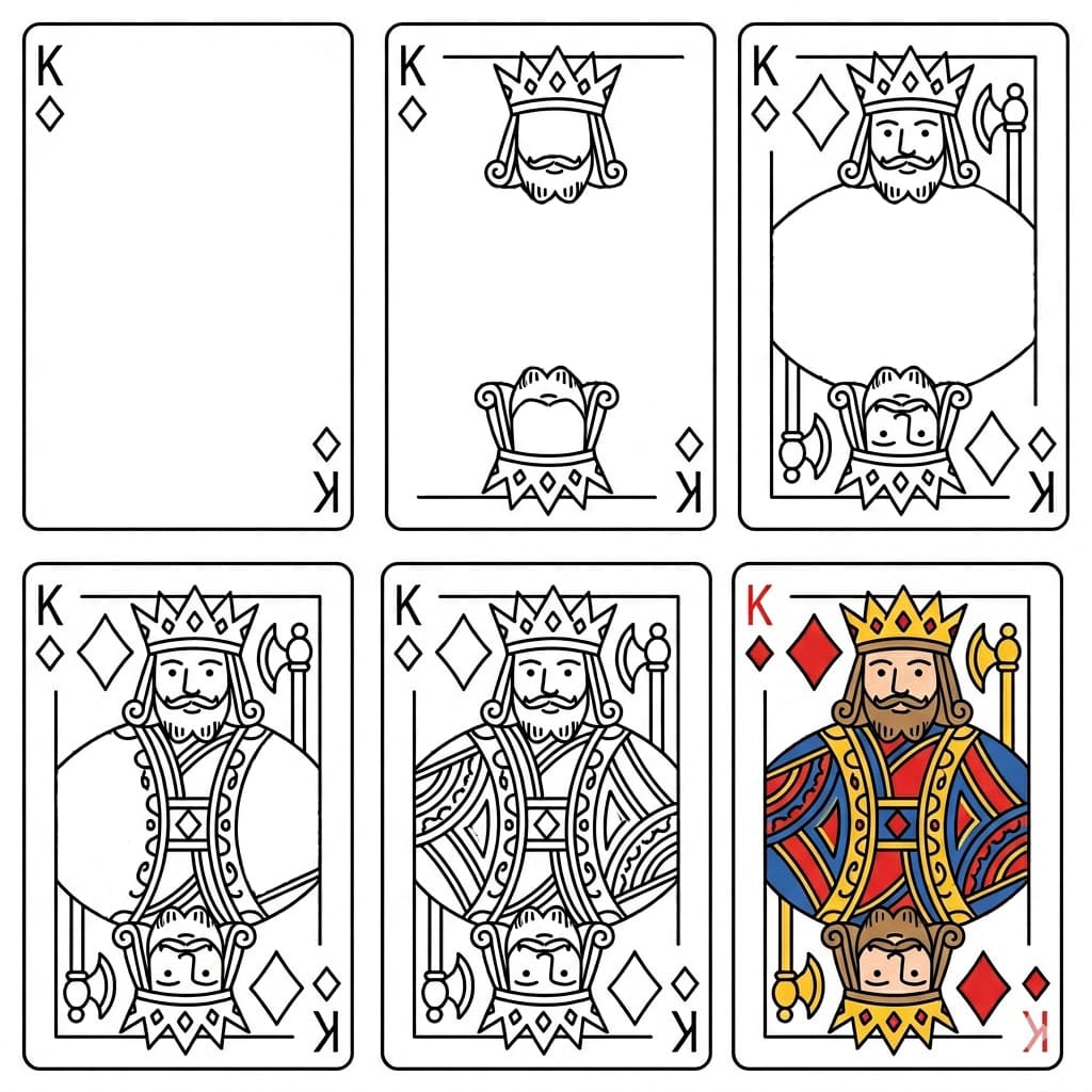 King of Diamonds Drawing Ideas