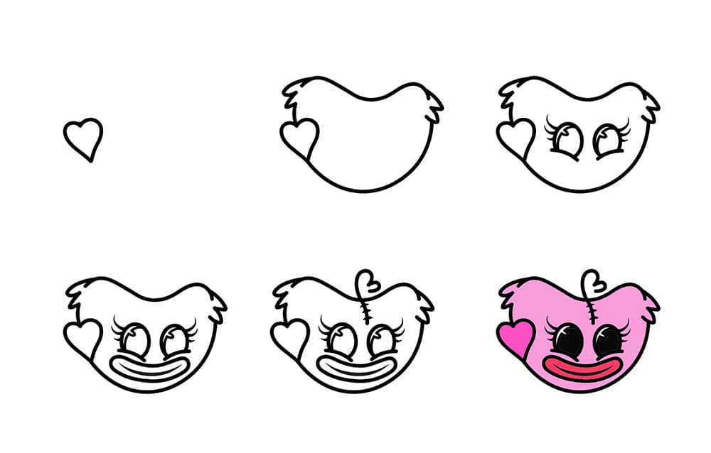 Kissy Missy Face Drawing Ideas