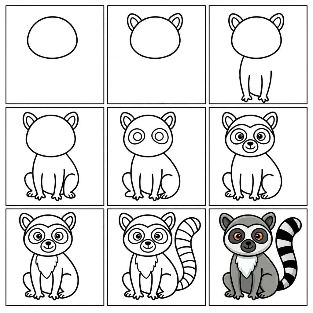 Lemur Drawing Ideas