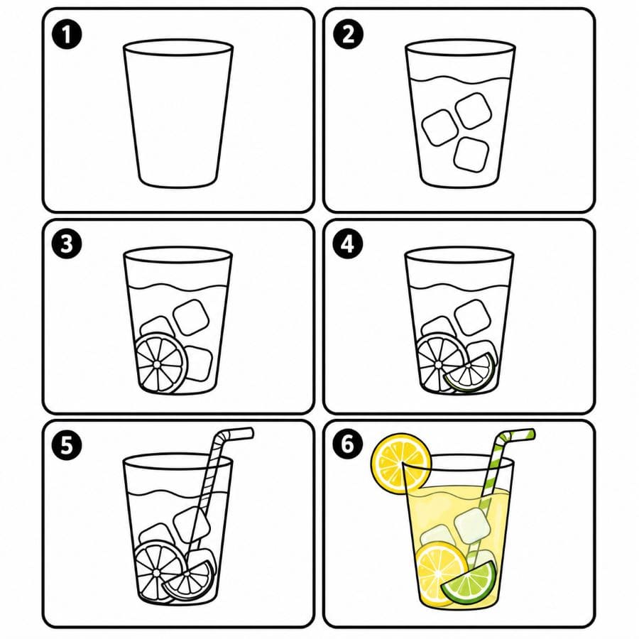Lime Lemonade Drawing Ideas